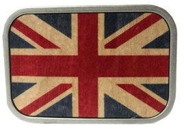 Brittish flag buckle in wood